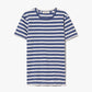 Lana Crewneck Tee In French Blue Stripe