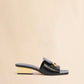 Patent Grainy Leather Sandal