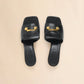 Patent Grainy Leather Sandal