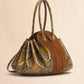 Tulipea Large Handbag in Brown Suede and Python