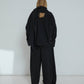 Black Phebe Wide Leg Japanese Wool Pants