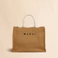 Shopping Tote with Raffia Effect