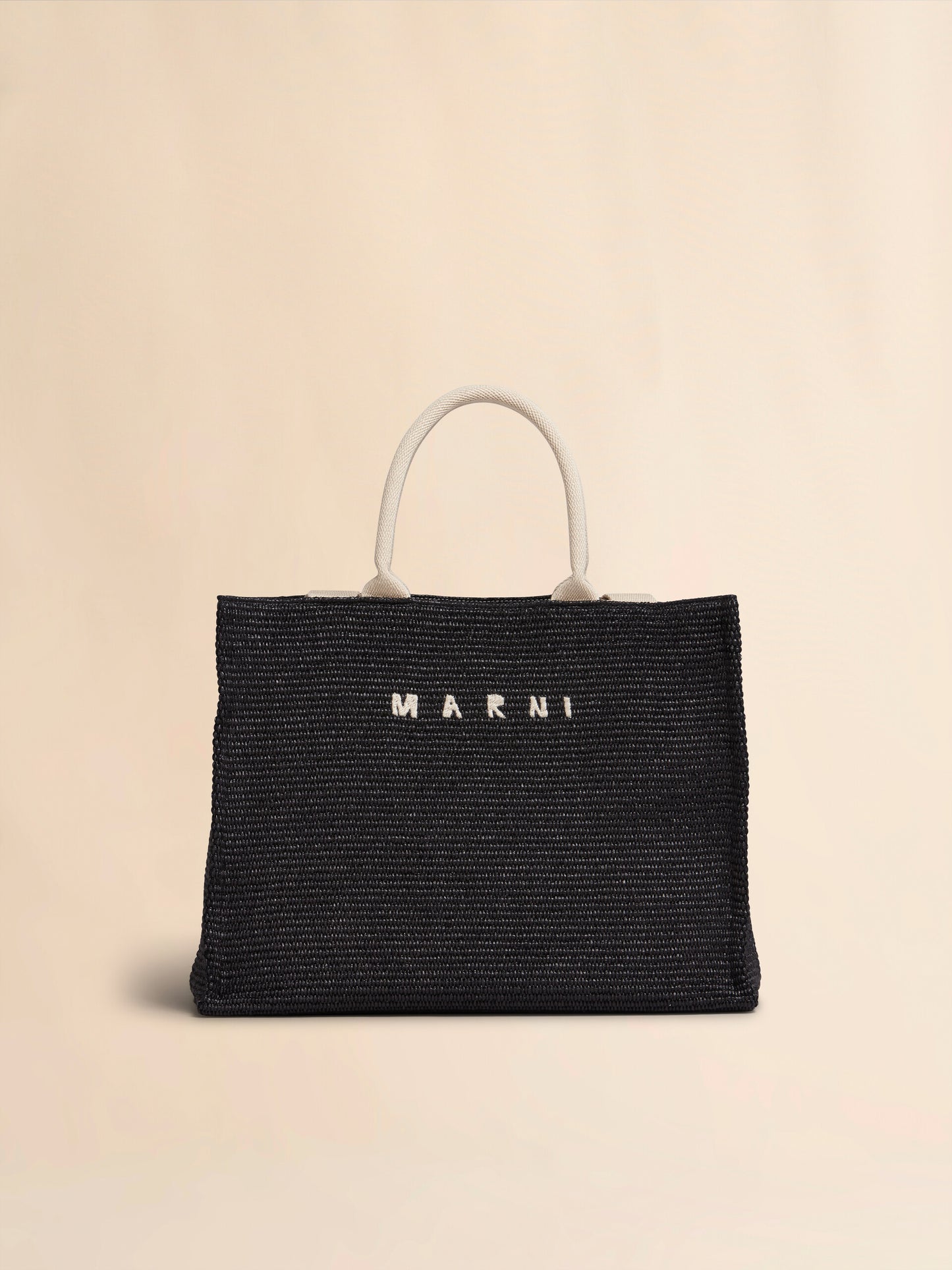 Shopping Tote with Raffia Effect