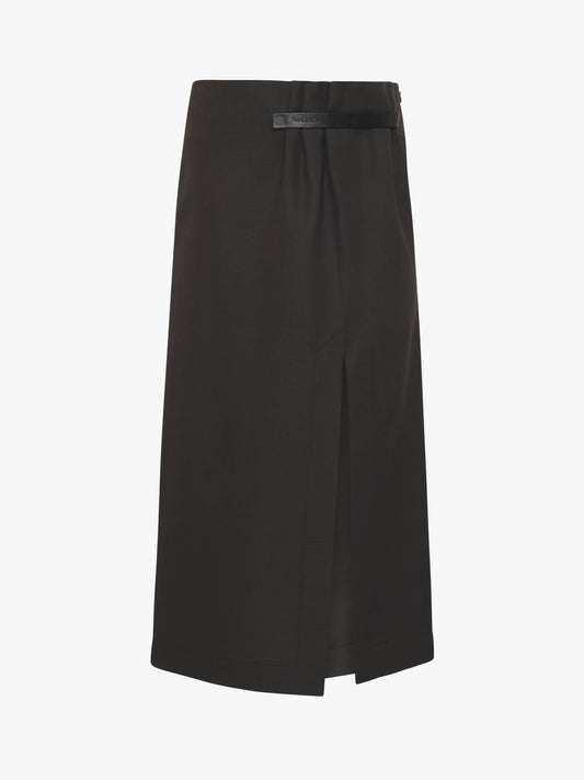 Strap Detail Slit Skirt