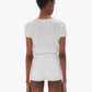 Cap Sleeve Pointelle Top