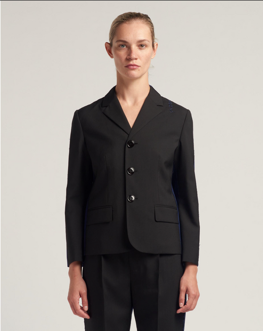 Contrasting Tropical Wool Jacket