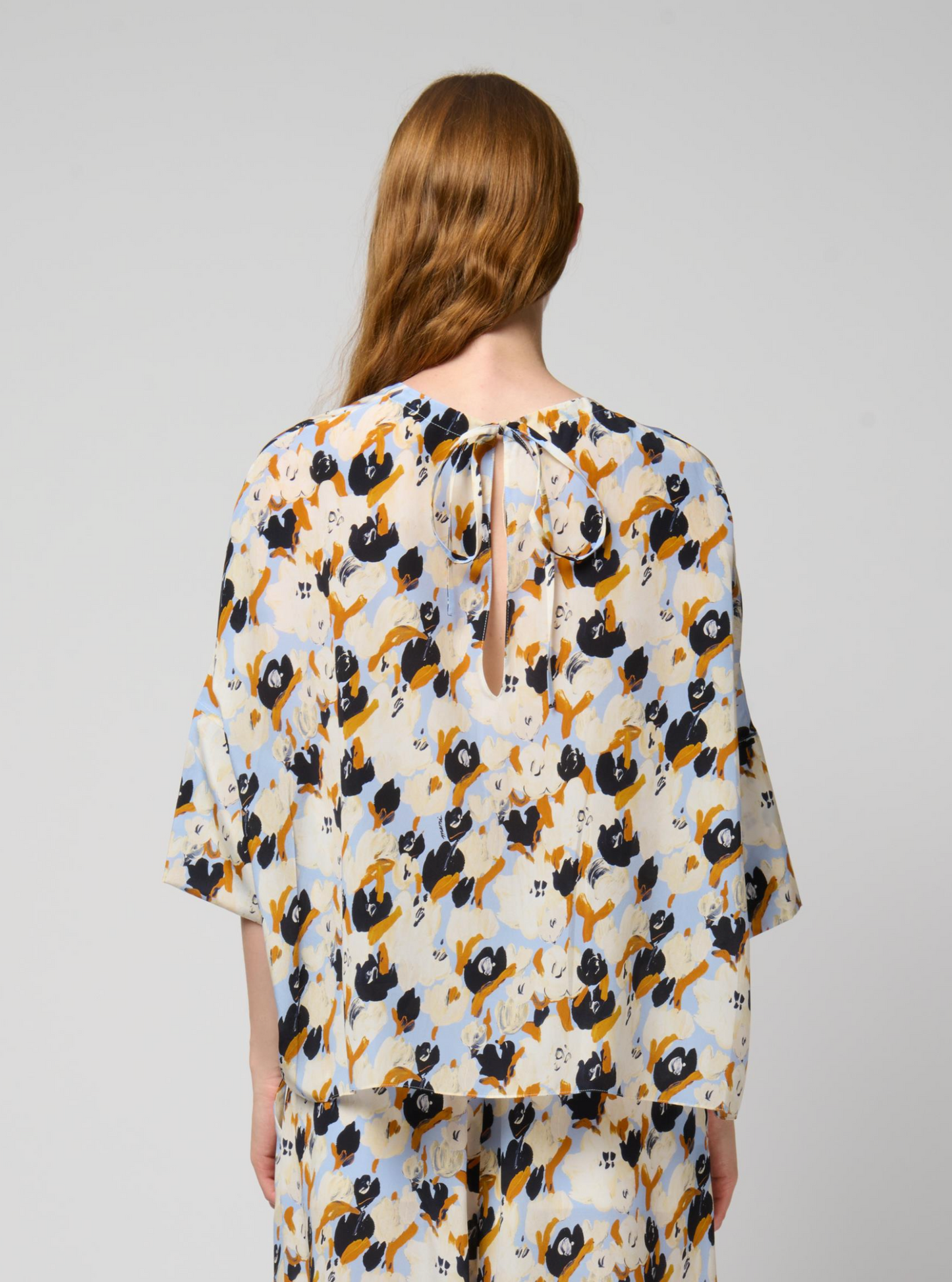 Secret Bouquet Crepe de Chine Top