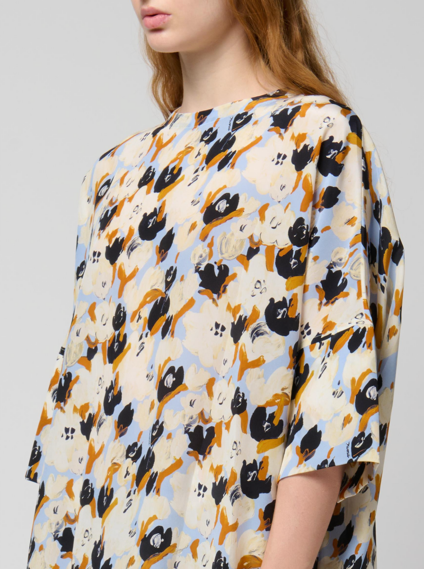 Secret Bouquet Crepe de Chine Top