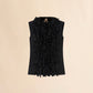Ruffle Front Poplin Top