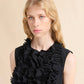 Ruffle Front Poplin Top
