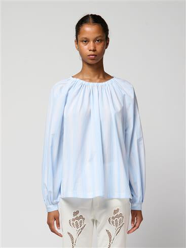 Striped Cotton Poplin Blouse