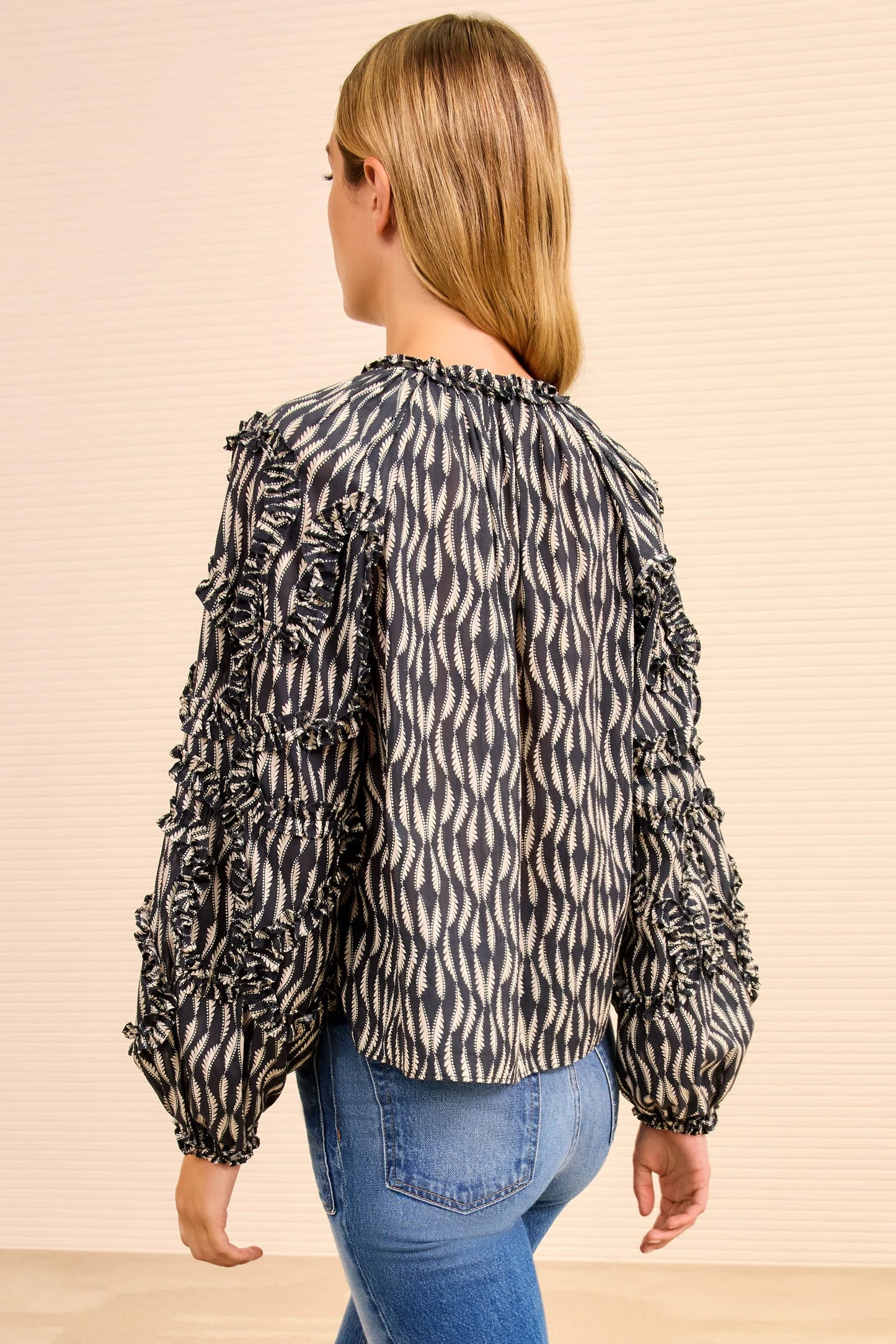 Azrou Cotton Long Sleeve Blouse