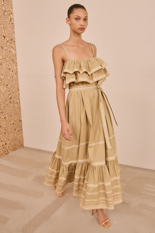 Lucian Waist Tie Long Dress