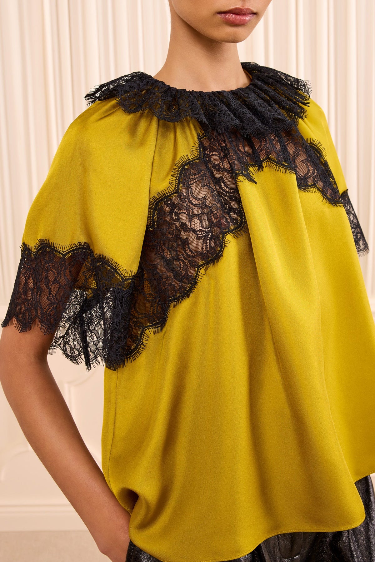 Nina Short Sleeve Silk Blouse