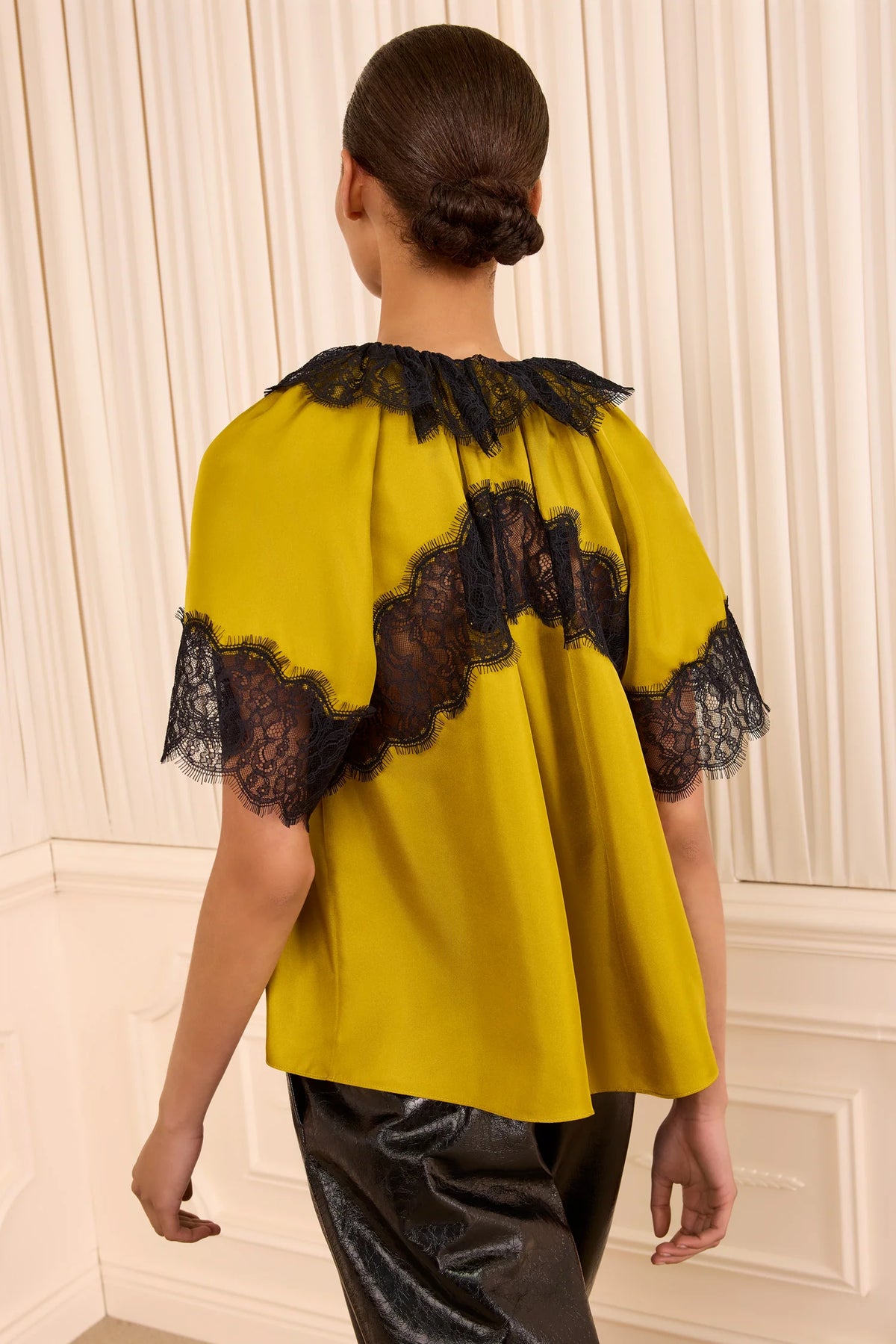 Nina Short Sleeve Silk Blouse