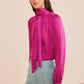 Ornament Tie Neck Blouse