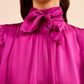 Ornament Tie Neck Blouse