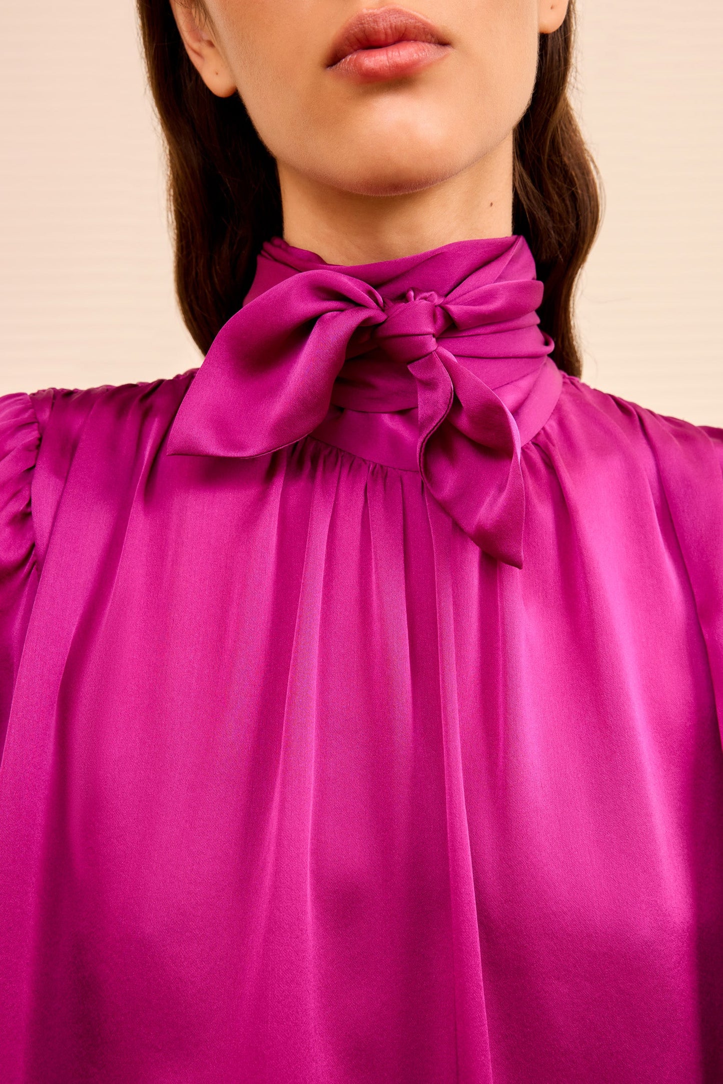 Ornament Tie Neck Blouse