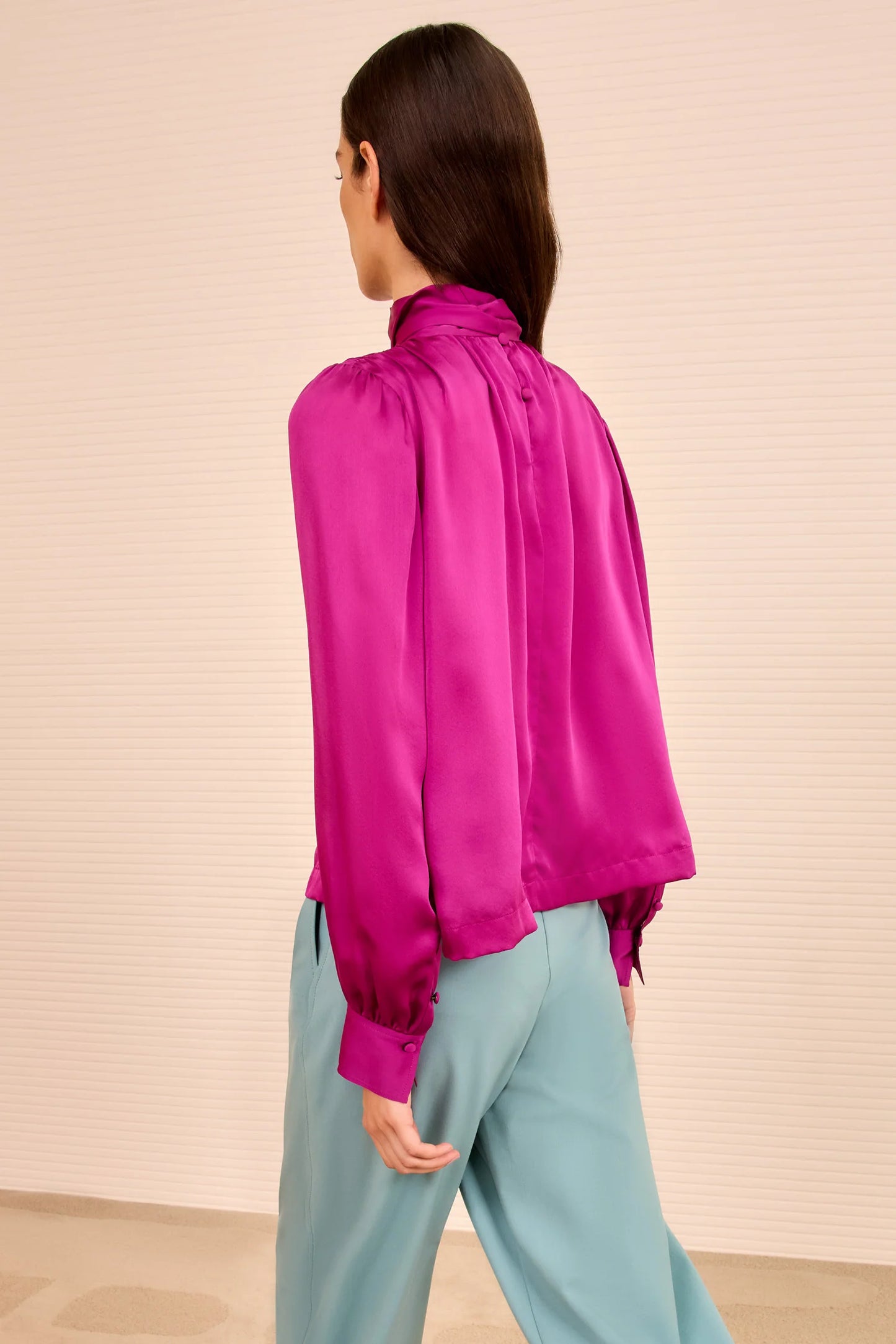 Ornament Tie Neck Blouse