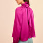 Ornament Tie Neck Blouse