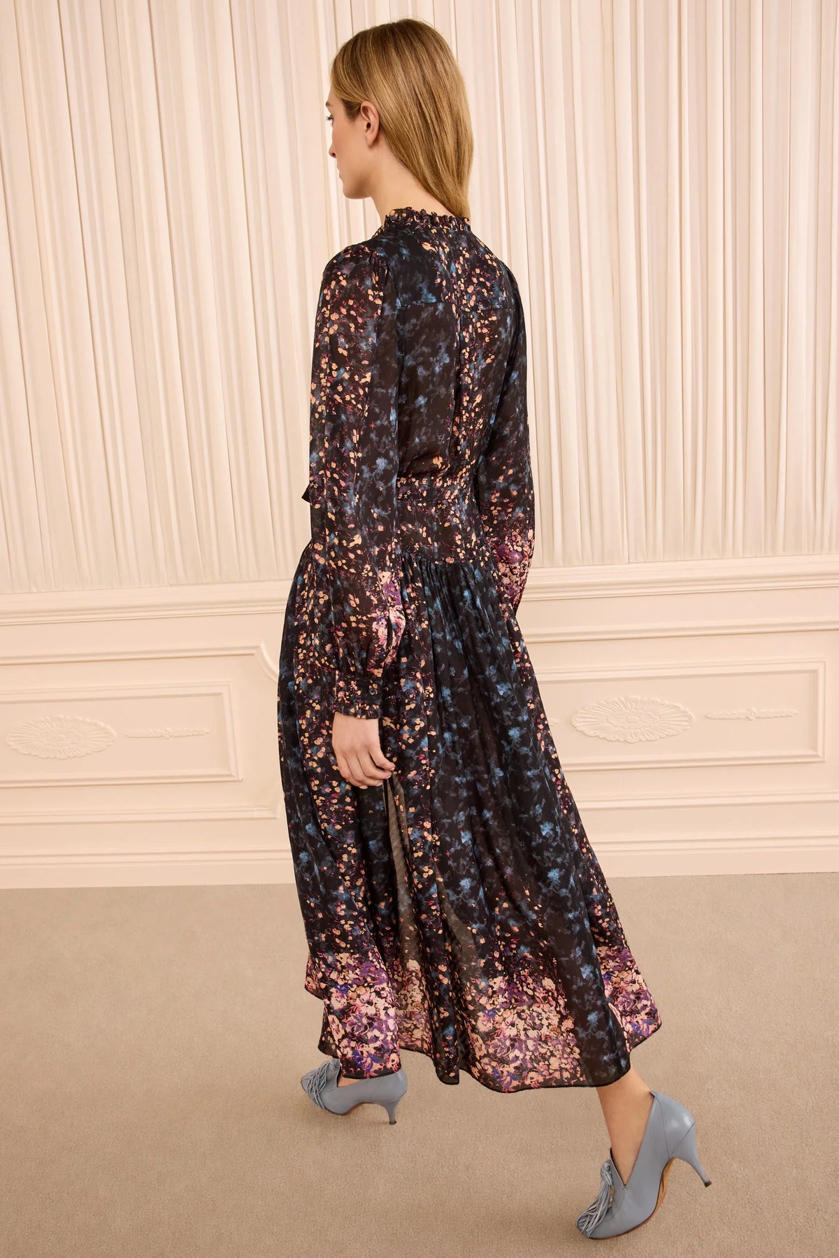 Tessa Long Sleeve Silk Dress