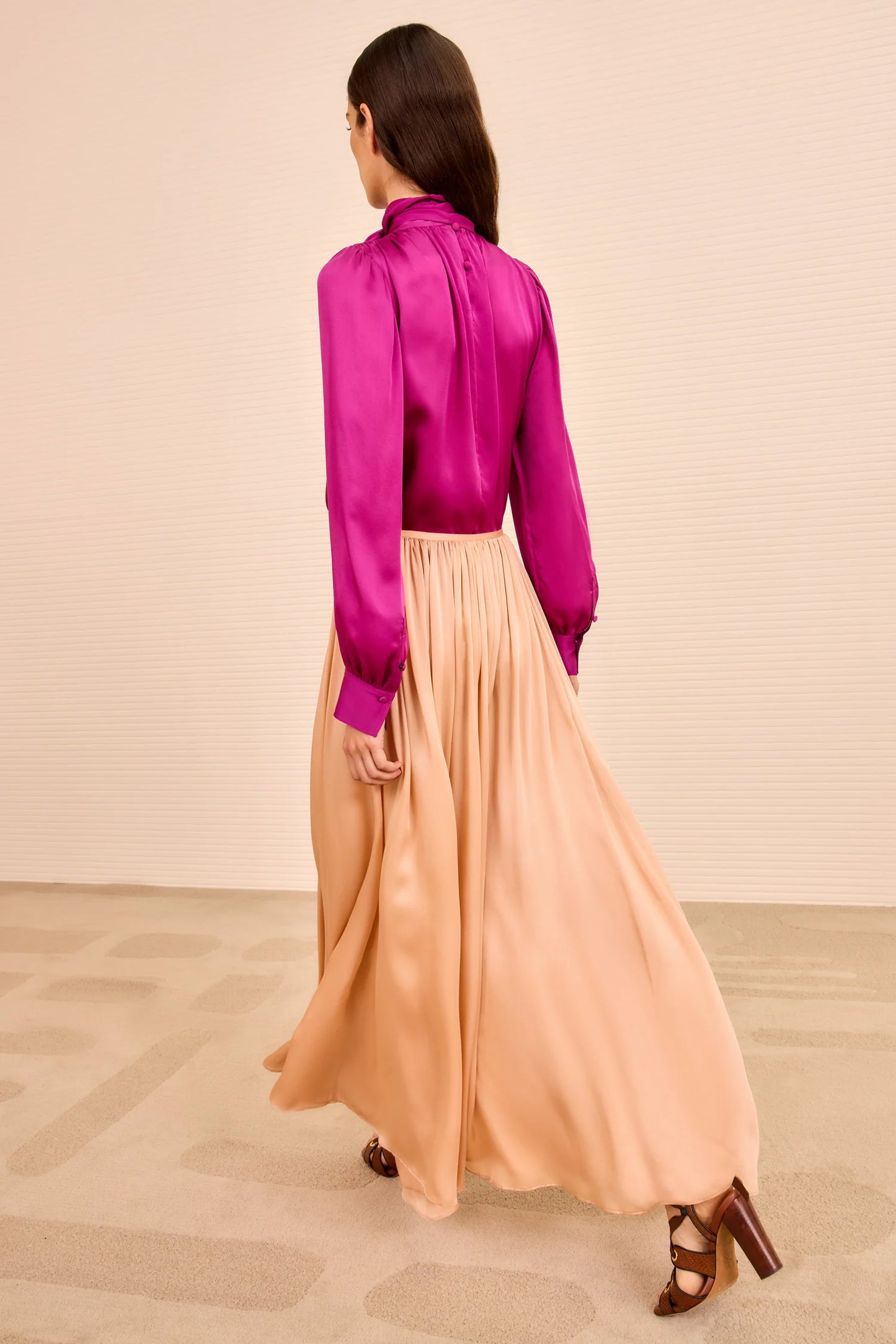 Zena Side Ruffle Midi Skirt