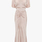 Gathered Waist Mid Length Dress