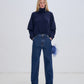 Troy Cashmere Wool Knit Double Sleeve Tee