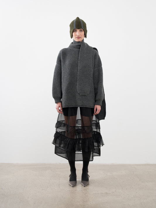 British Merino Wrap Neck Pullover