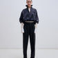 Ronda Leather Belt Wool Pleated Trousers