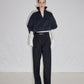 Ronda Leather Belt Wool Pleated Trousers