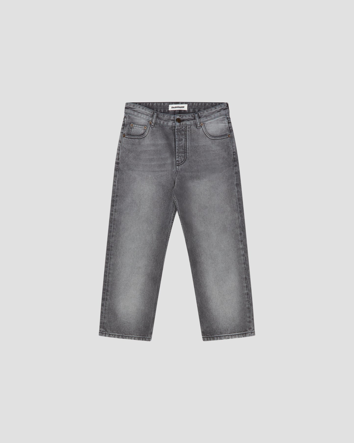 Lizzie Cropped Boyfriend Denim in Smoke Black