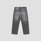 Lizzie Cropped Boyfriend Denim in Smoke Black