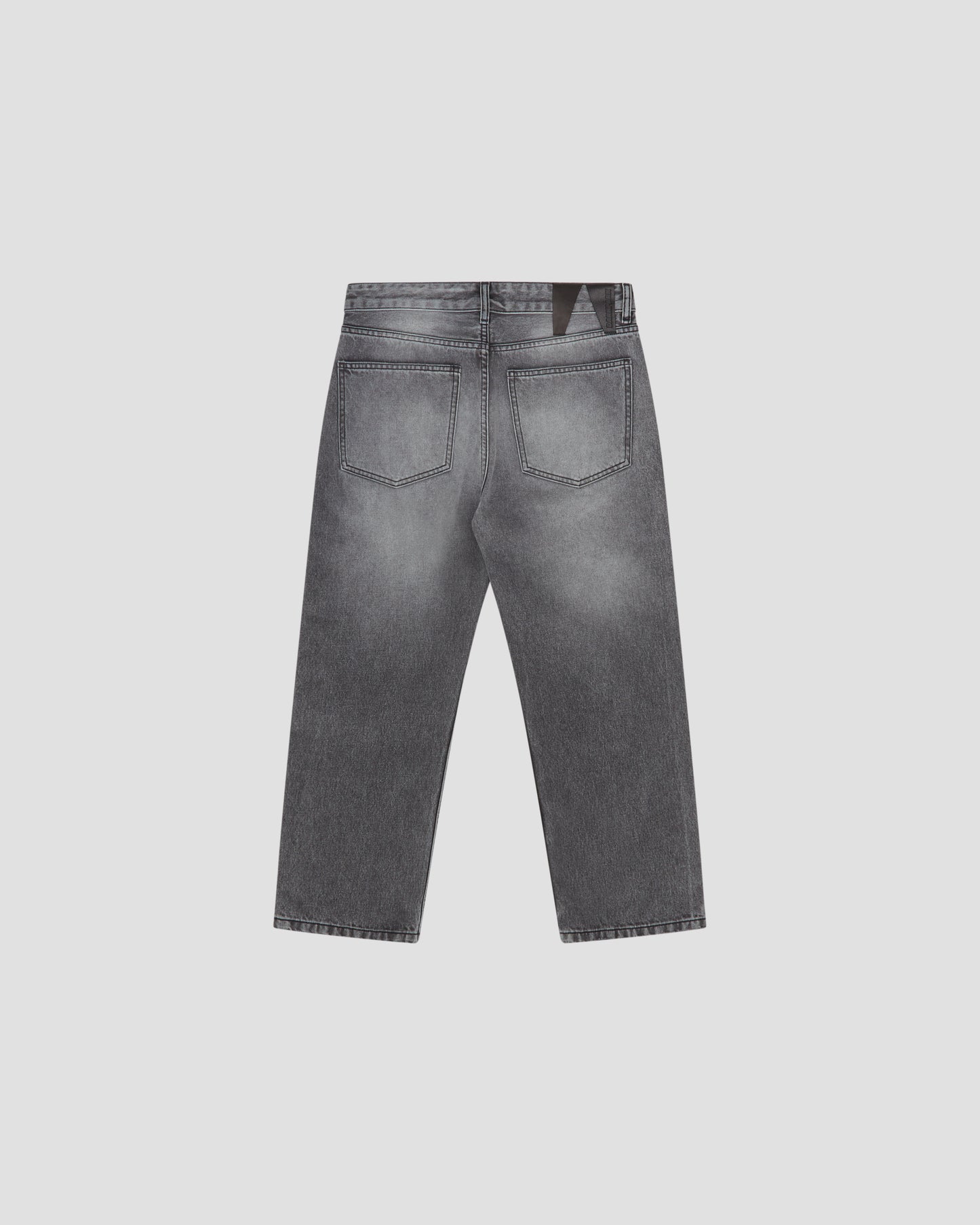 Lizzie Cropped Boyfriend Denim in Smoke Black