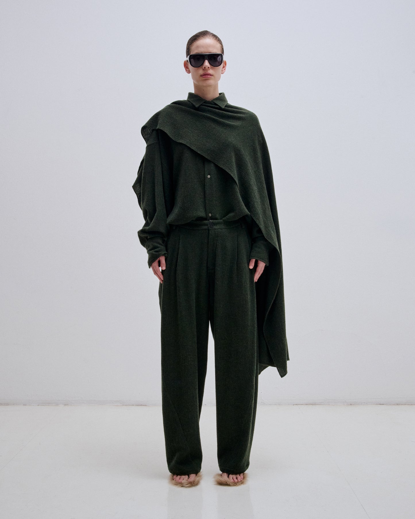 Phebe Cashmere Wool Wide-Leg Pants
