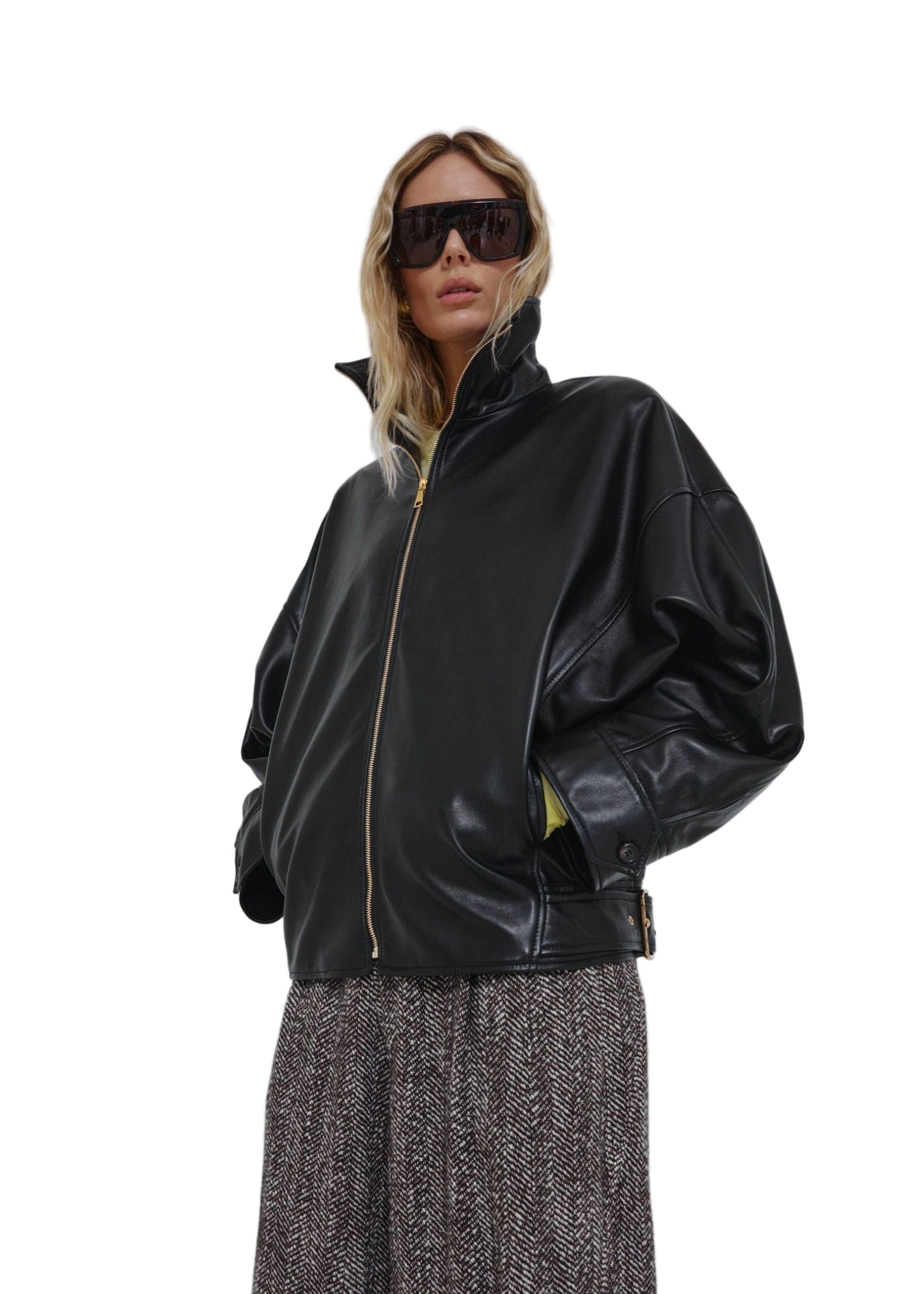 Celine Plonge Nappa Aviator Bomber