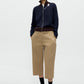 Low Rise Cotton Capri Pants