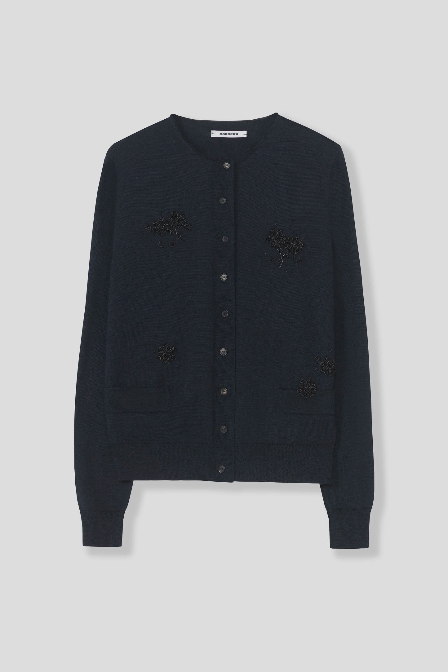 Merino Wool Embellished Cardigan