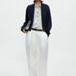 Merino Wool Sporty Cardigan