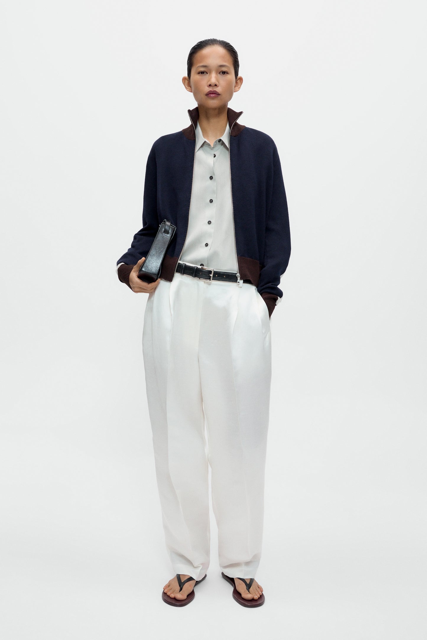 Merino Wool Sporty Cardigan