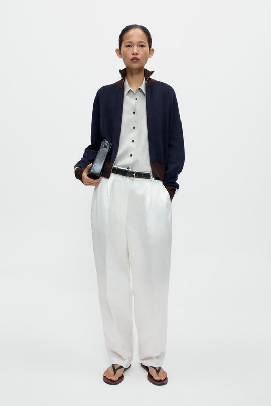 Merino Wool Sporty Cardigan