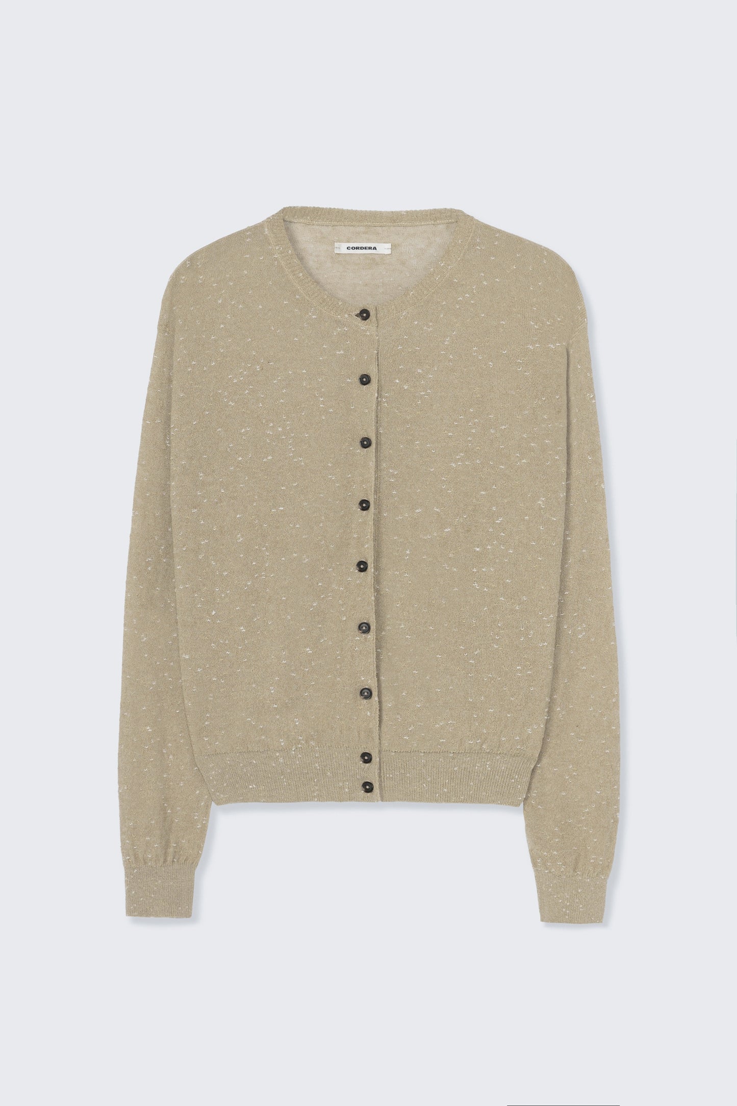 Linen and Cotton Flecked Cardigan