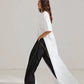 Phebe Chain Adorned Double Sided Wide-Leg Pants