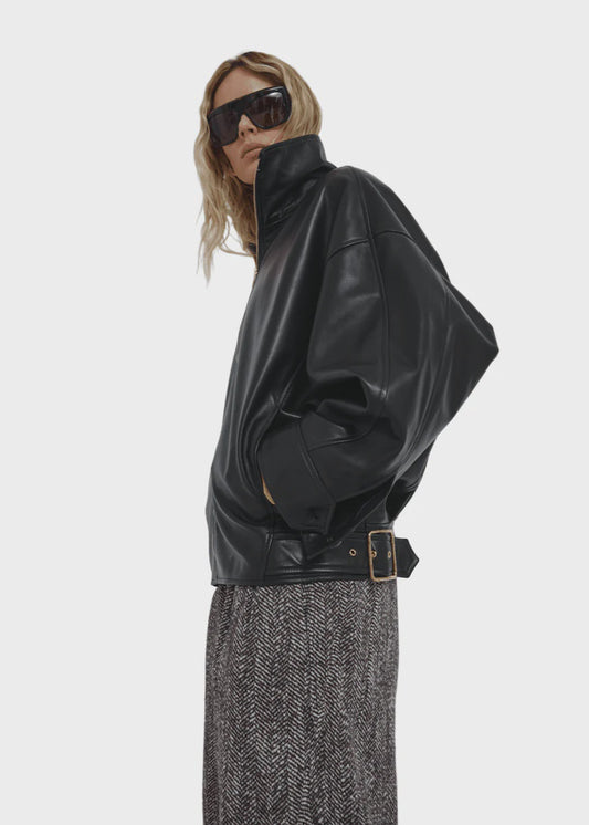 Celine Plonge Nappa Aviator Bomber