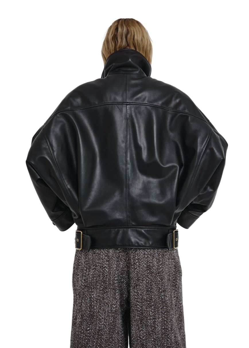 Celine Plonge Nappa Aviator Bomber