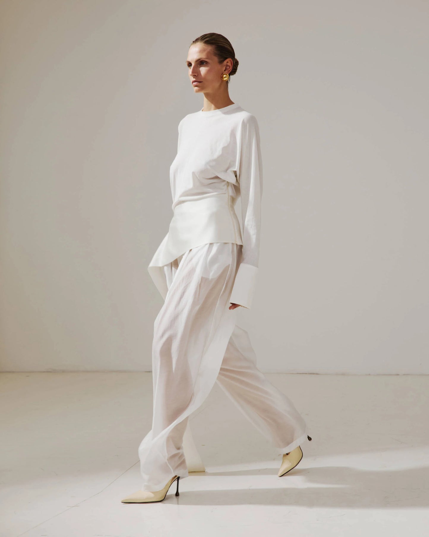 Luna Jersey Top With Dropped Satin Details