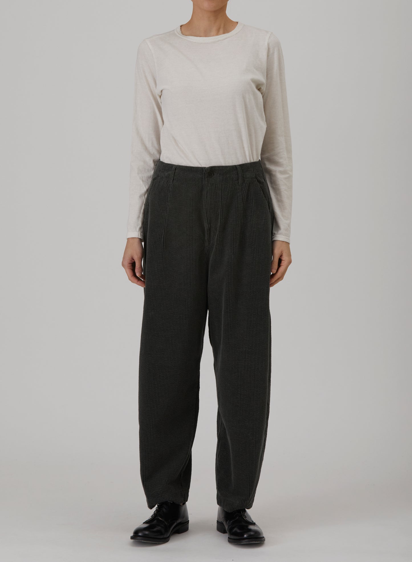 Washed Corduroy Cropped Balloon Pants