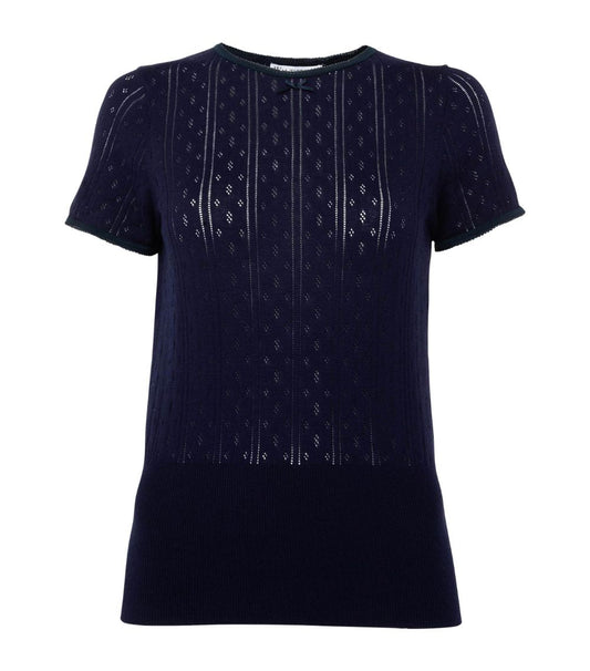 Pointelle Cap Sleeve Top