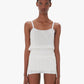 Pointelle Straight Neck Vest
