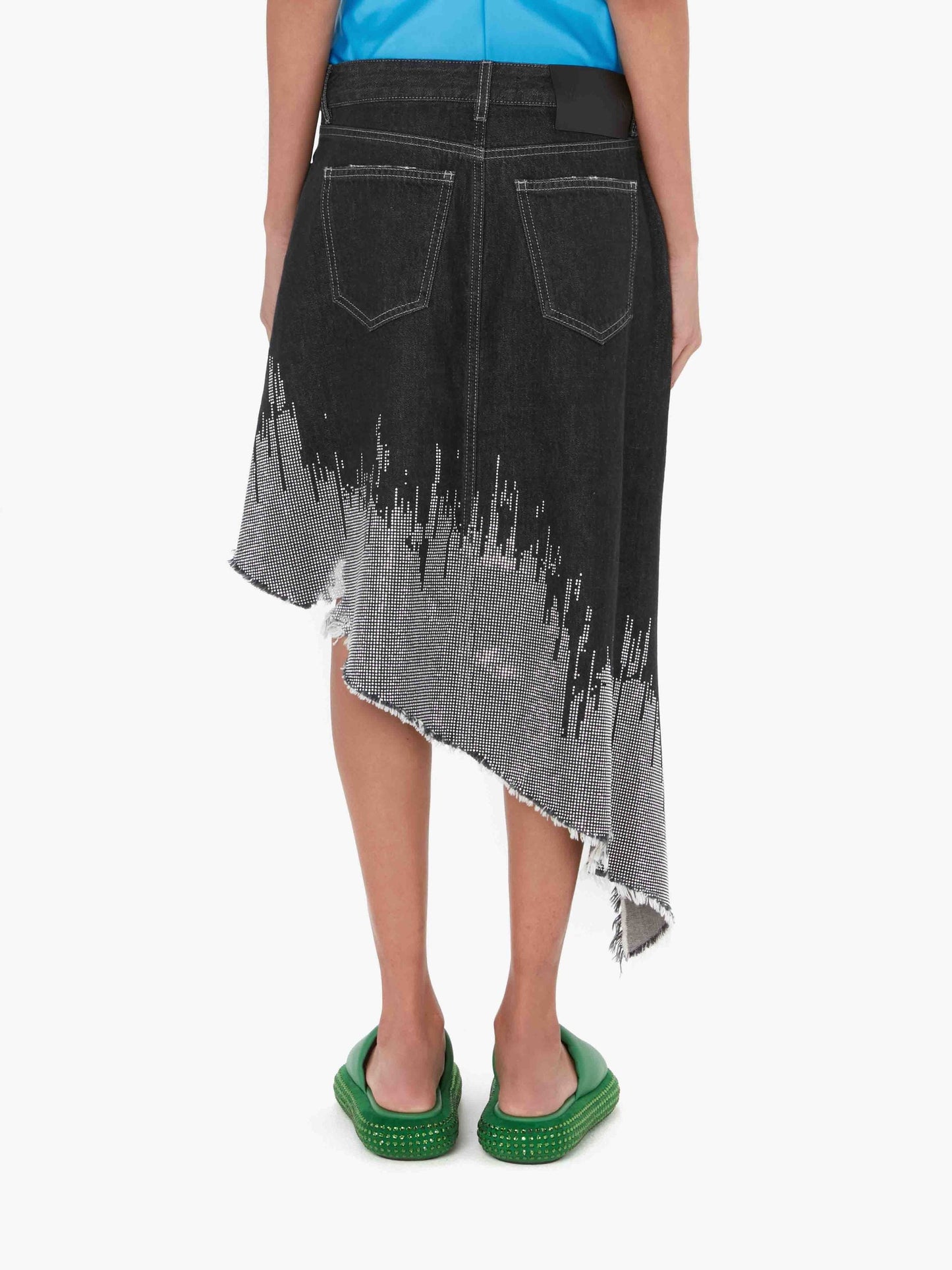 Asymmetric Studdded Skirt